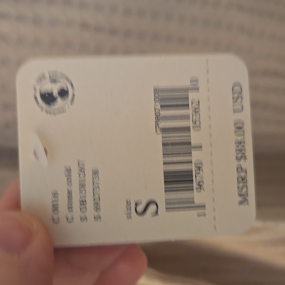 NWT Free People Juicy Long Sleeve Top Cowl Neck Thermal Stone Cold Beige - Picture 7 of 7